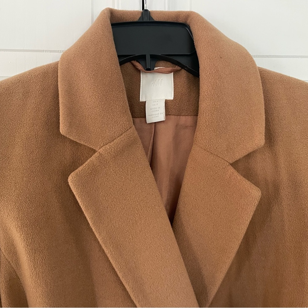 H&M Camel Belted Overcoat - Picture 2 of 8
